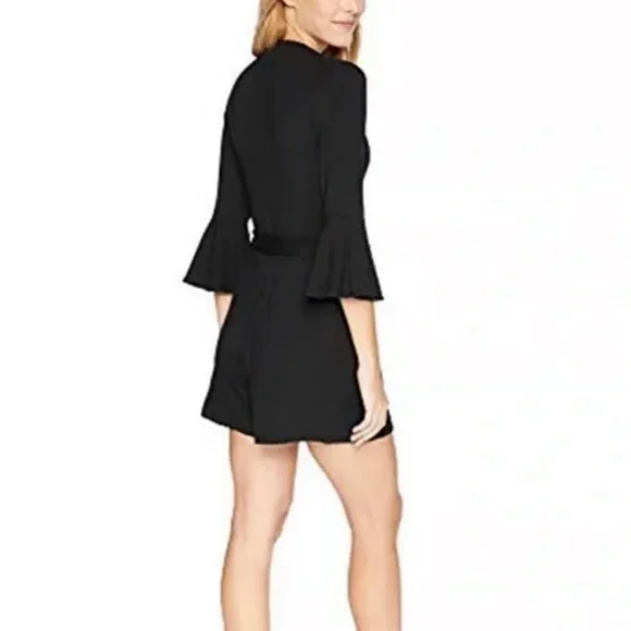 Lilly Pulitzer Black Karlie Wrap Romper NWT Large - Picture 2 of 10